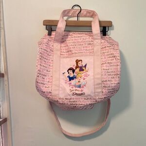 Disney Parks Pink Cinderella Belle Princess Small Overnight Duffle Bag